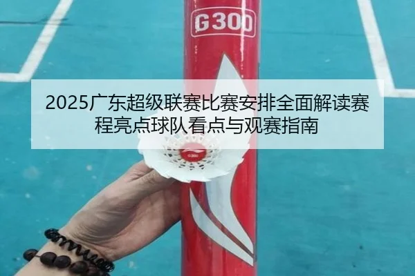 2025广东超级联赛比赛安排全面解读赛程亮点球队看点与观赛指南 - 新闻资讯相关报道缩略图